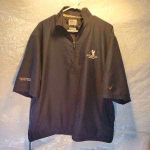 Callaway Golf Short Sleeve Half-Zip Rain Resist Pullover sz. L